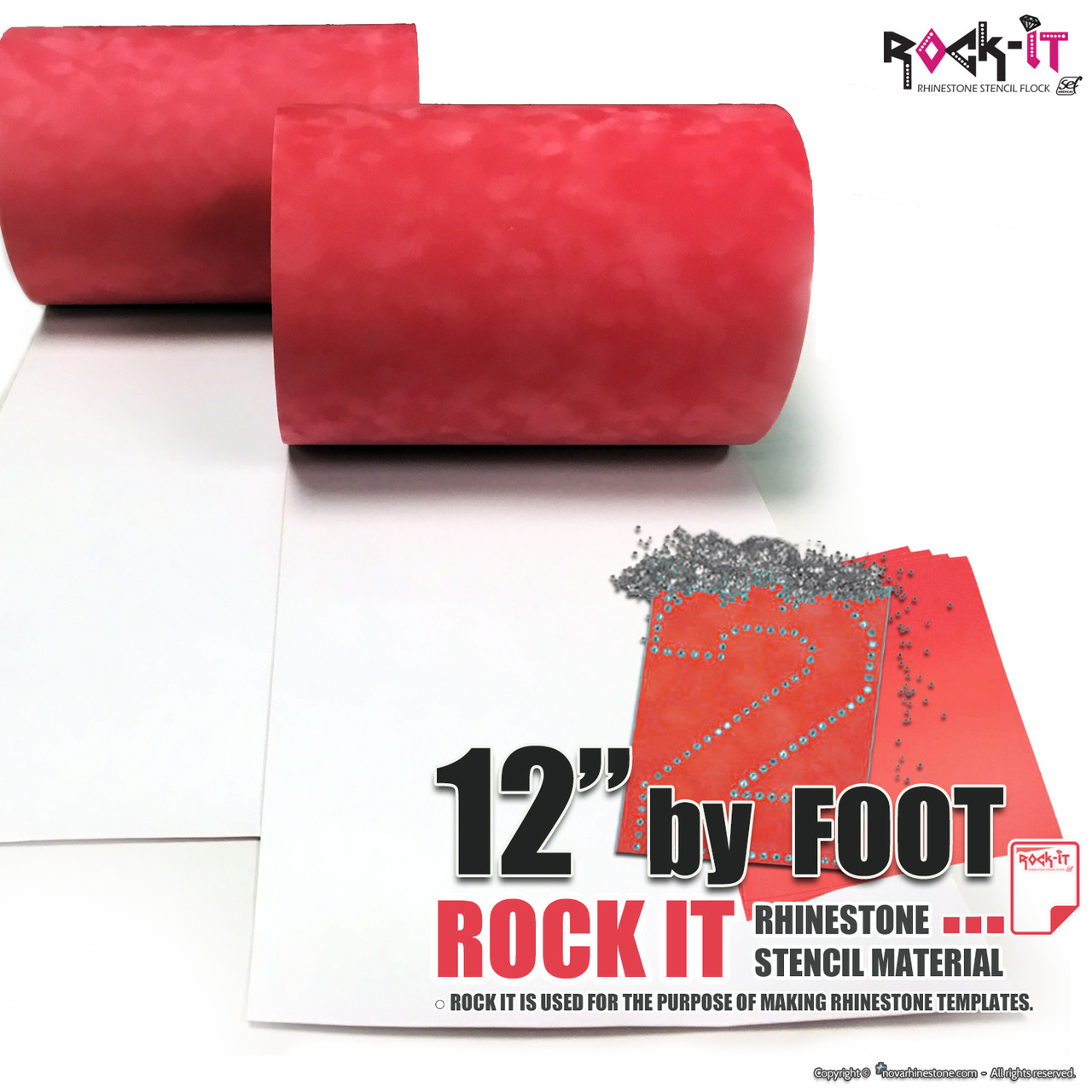 Rock-It Rhinestone Stencil Flock - 12 wide by Foot