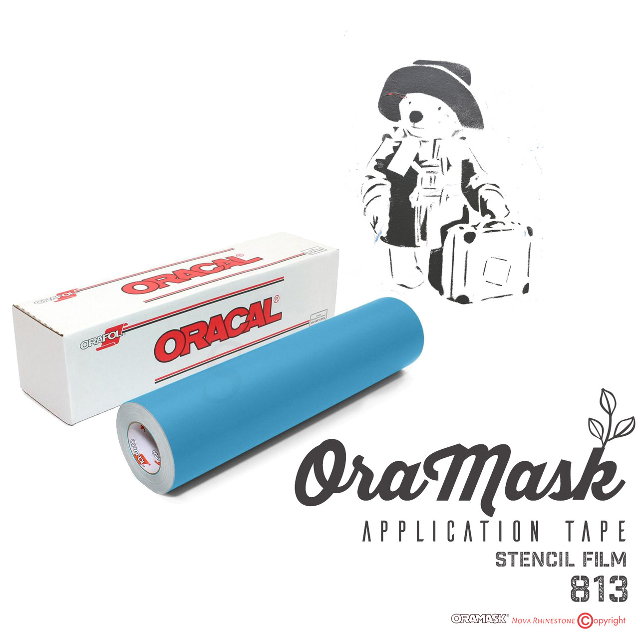 ORAMASK 813 Stencil Film | 12 Inch Wide x 25 feet Long Vinyl Roll | with  Tacmaster Plus Sticker Included