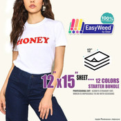 Siser EasyWeed - 12" x 15" Sheet 12 Colors Bundle