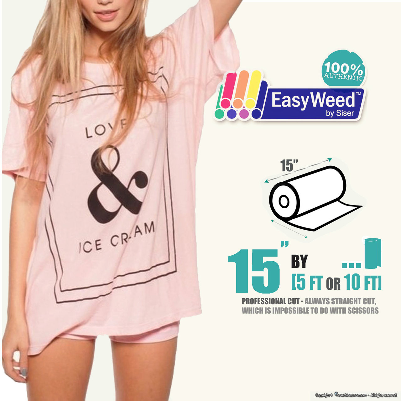 Siser EasyWeed Stretch Heat Transfer Vinyl 15 -Rose Gold