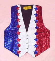 Vest Sequined Star Row-sizes S-XL