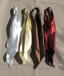 Metallic scarf ties - silver, gold, brown, red