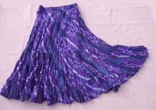 Skirt sequined broomstick purple