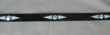 Belt black with white lacing/conchos