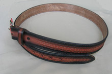 Belt brown/tan embossed
