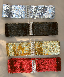 From top:  Silver, Black, Gold, Red