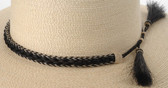 5 Strand Horse Hair Hatband w/ French Braid Inset-