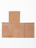 LEATHER THREE-FOLD.  COMPACT 3-FOLD.  BILL DIVIDER SECTION.  CREDIT CARD POCKETS.  IMPORT.