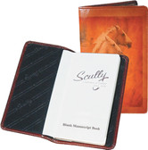 LEATHER POCKET NOTEBOOK.  3 INCH X 6 INCH BLANK NOTEBOOK.  IMPORT.