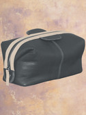 SANDED CALF SHAVE KIT.  TOP ZIPPER CLOSURE.  INSIDE ZIP POCKET AND A ROOMY INTERIOR.  IMPORT.