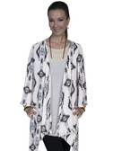 E111-IVO-LARGE SIZE  CASUAL AZTEC PRINT DUSTER.