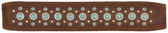 OWG Brown Headband with Turquoise Stones