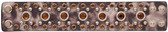 OLG Brown Puma Print with Amber Crystals Leather Bracelet