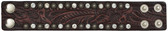 OWG Brown Floral Embossed Leather Bracelet