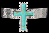 Angel Ranch Cross Hammered Cuff Bracelet Set