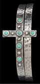 Angel Ranch Hammered Cross Bangle Bracelet Set