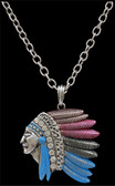 Silver Strike Native American Necklace--Hypoallergenic