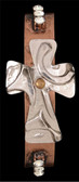 Silver Strike Hammered Copper Cross Cuff Bracelet