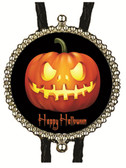 Happy Halloween Scary Pumpkin Bolo Tie