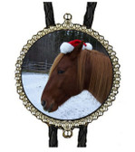 Christmas Horse Bolo Tie