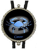 Zodiac Cancer Bolo Tie