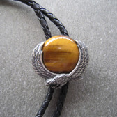  Flying Eagle with Tiger Eye Stone Bolo Tie