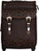 Pebble grain leather luggage with floral hand-tooled flap and overlay
