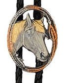 Horsehead Bolo Tie Oval Cutout Made in the USA