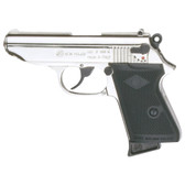 Replica James Bond Style Nickel Finish 8MM Blank Firing Automatic Gun