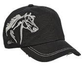 Vintage Cap - Horsehead - - Adjustable - Black