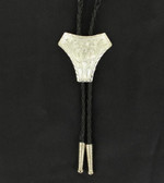 Etched Silver Bolo Tie