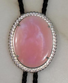 Pink Cabochon with Mohs Hardness Bolo Tie