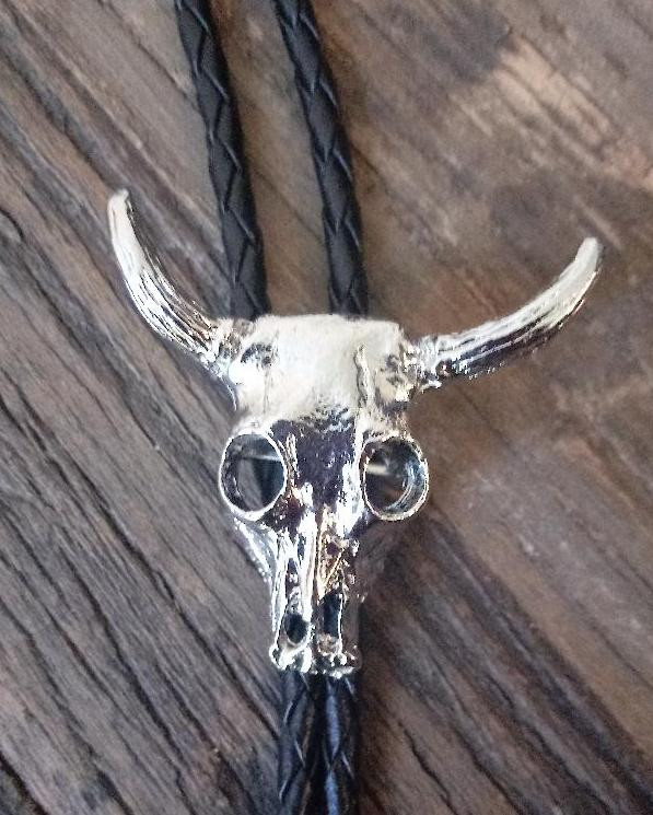 Bison Skull Bolo top Tie