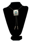 Western Concho and Turquoise Stones Bolo Tie