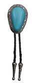 Turquoise  Bolo Tie with Oblong Antique Frame & Tips