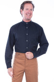Full Front Button Stylish Stripe Black Shirt