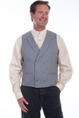 Grey Mini Herringbone Double Breasted Vest