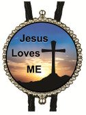 Jesus Loves Me Bolo Tie Religious