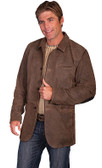 Brown Leather Blazer with Elbow Patches