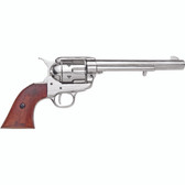 Old West Replica M1873 Nickel Finish Cavalry Single Action Revolver Non-Firing Gun