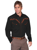 Scully Mens Western embroidered shirt