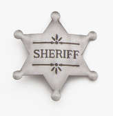 SILVER DELUXE SHERIFF BADGE