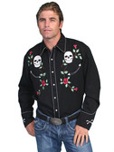 Skulls & Roses embroidery WESTERN SHIRT VERY COOL
