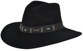 Alamo Black Crushable Felt Hat with Keeneland Crown