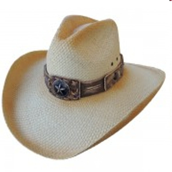TEXAS STAR RAFFIA STRAW HAT FANCY HAT 