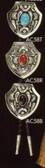 WESTERN BOLO TIES CHOICE OF 3 STONES