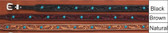 All Leather Hat Band Tooled w/Turquoise Stones  3/4"