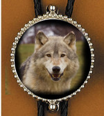 Wolf In The Wild Bolo Tie