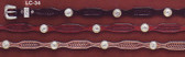 All Leather Hat Band W/ Conchos