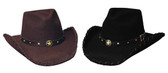 Winterset felt cowboy hat by Bullhide® Hats.  Available in sizes S, M, L, XL.  Black or Chocolate